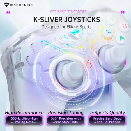 Tay Cam Choi Game Khong Day Machenike G3s Dual Mode Black White 10