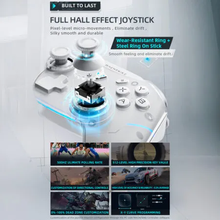 Tay Cam Choi Game Khong Day Machenike G5 Pro Hall Effect Tri Mode Mecha Tactile Button 12