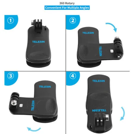 Telesin Backpack Clip 360 04 1