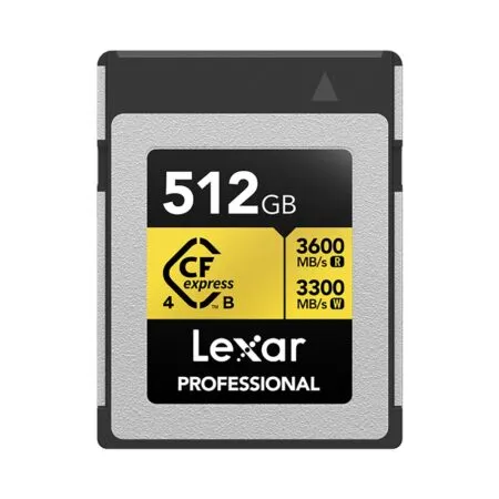 Thẻ nhớ CFexpress 4.0 Lexar Professional 512GB Type B GOLD Series LCXEXP4512G-RNENG