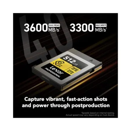 The Nho Cfexpress 4 0 Lexar Professional 512gb Type B Gold Series Lcxexp4512g Rneng 02