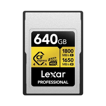 Thẻ nhớ CFexpress Lexar Professional 640GB Type A GOLD Series LCAGOLD640G-RNENG