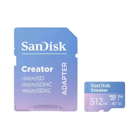 The Nho Microsdxc Sandisk Creator 512gb 190mb S Sdsqxav 512g Gn6ms 03