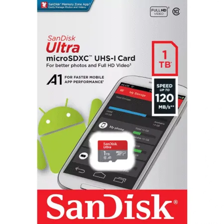 The Nho Microsdxc Sandisk Ultra A1 1tb 120mb S Sdsqua4 1t00 Gn6mn 2 1