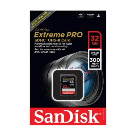 The Nho Sdhc Sandisk Extreme Pro Uhs Ii U3 32gb 300mb S Sdsdxpk 032g Gn4in