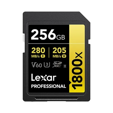 Thẻ nhớ SDXC Lexar Professional 1800x UHS-II U3 256GB 280MB/s GOLD Series LSD1800256G-BNNNG