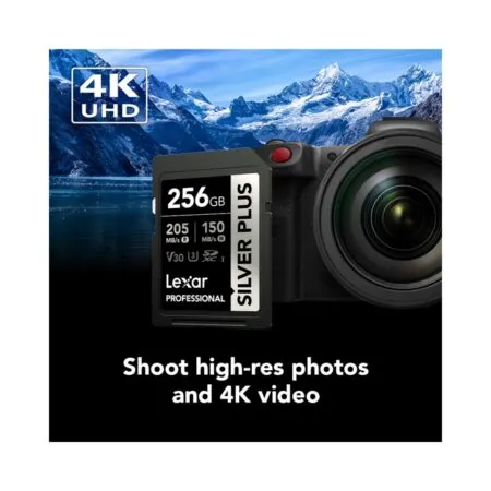 The Nho Sdxc Lexar Professional Silver Plus Uhs I U3 256gb 205mb S Lsdsipl256g Bnnng 08