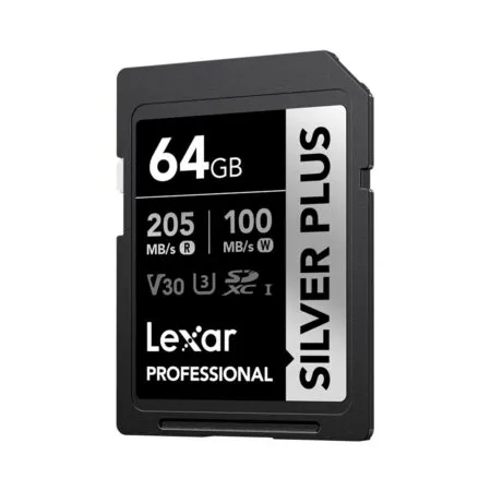 The Nho Sdxc Lexar Professional Silver Plus Uhs I U3 64gb 205mb S Lsdsipl064g Bnnng 02