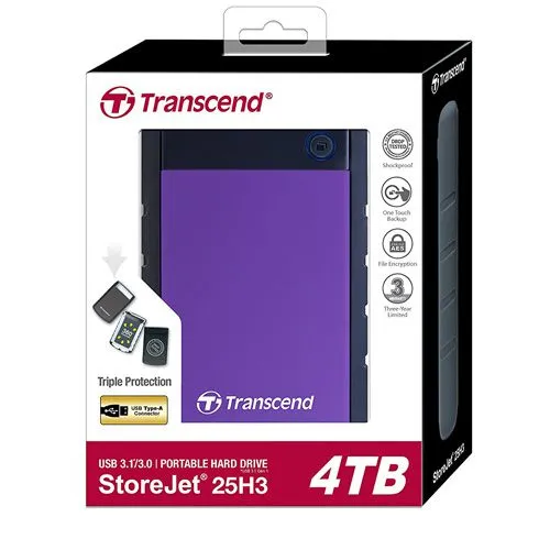 Ổ cứng di động Transcend StoreJet 25H3 2.5 4TB TS4TSJ25H3P - Ảnh 4