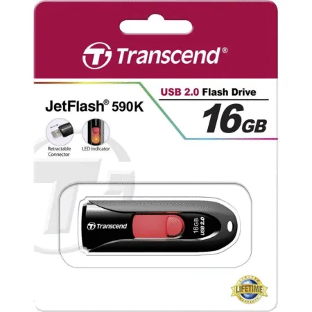 Usb 2 0 Transcend Jetflash 590 16gb Ts16gjf590k 02