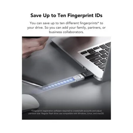 Usb 3 2 Lexar Jumpdrive Fingerprint F35 Pro 128gb 400mb S Ljdf35p128g Rnbng 04