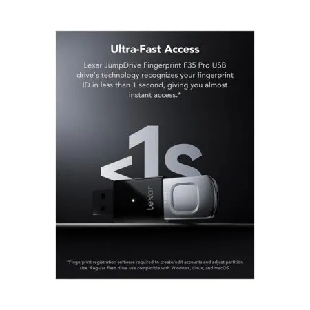 Usb 3 2 Lexar Jumpdrive Fingerprint F35 Pro 128gb 400mb S Ljdf35p128g Rnbng 05