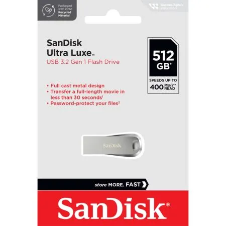 Usb 3 2 Sandisk Ultra Luxe Cz74 512gb 400mb 1