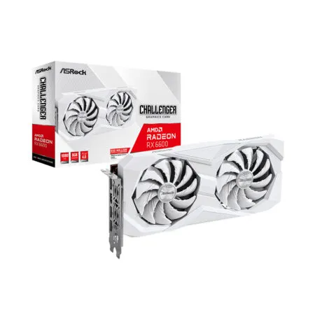 VGA ASRock Radeon RX 6600 Challenger White 8GB GDDR6 RX6600 CLW 8G