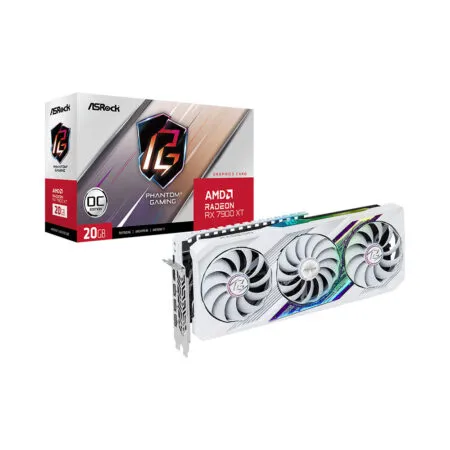 VGA ASRock Radeon RX 7900 XT Phantom Gaming White 20GB OC GDDR6 RX7900XT-PGW-20GO