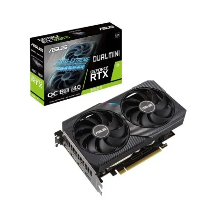 VGA ASUS Dual GeForce RTX 3060 Ti V2 Mini OC 8GB GDDR6 with LHR DUAL-RTX3060TI-O8G-MINI-V2