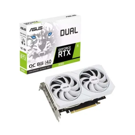 VGA Asus Dual GeForce RTX 3060 White OC Edition 8GB GDDR6 DUAL-RTX3060-O8G-WHITE