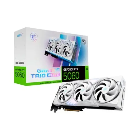 VGA MSI GeForce RTX 5060 GAMING TRIO OC WHITE 8GB GDDR7
