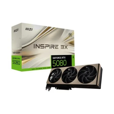 VGA MSI GeForce RTX 5080 INSPIRE 3X OC 16GB GDDR7