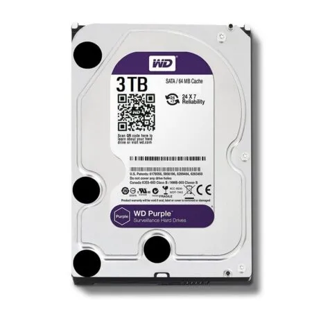 HDD WD Purple 3TB 3.5 inch SATA III 64MB Cache 5400RPM WD30PURZ