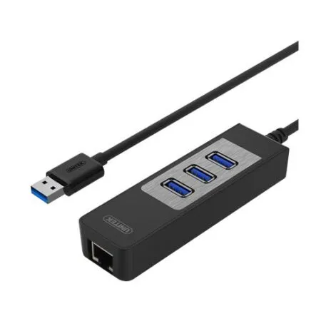Bộ chia USB 3.0 ra 3 cổng USB 3.0 with Lan Gigabit Unitek Y-3045C