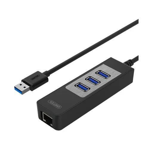 Bộ chia USB 3.0 ra 3 cổng USB 3.0 with Lan Gigabit Unitek Y-3045C
